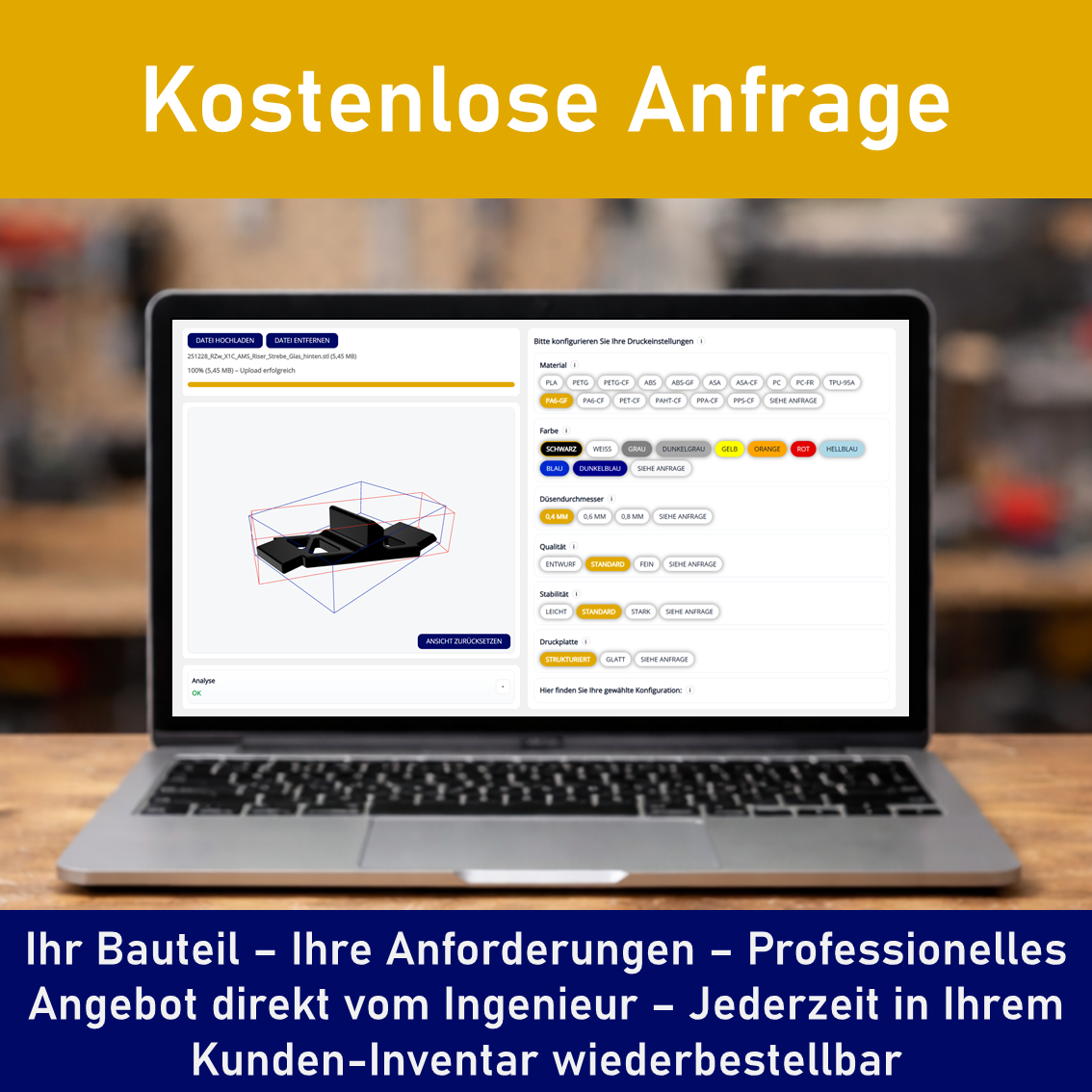 Kostenlose Anfrage